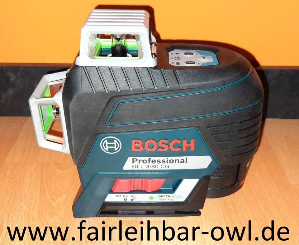 Bosch GLL 3 80 CG grün Kreuzlinienlaser mieten bei Fairleihbar – 2