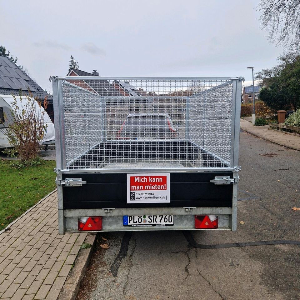 Saris elekrischer Heckkipper Anhänger mieten in Ascheberg