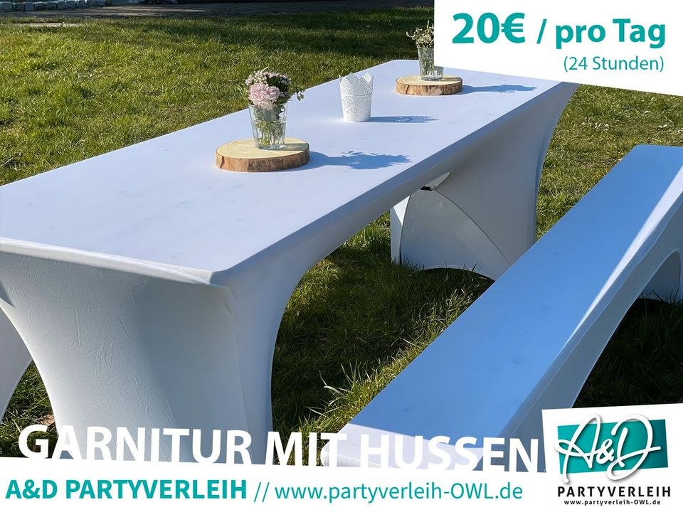 Bierzeltgarnitur extra breit Gartentisch mieten in Leopoldshöhe – 2