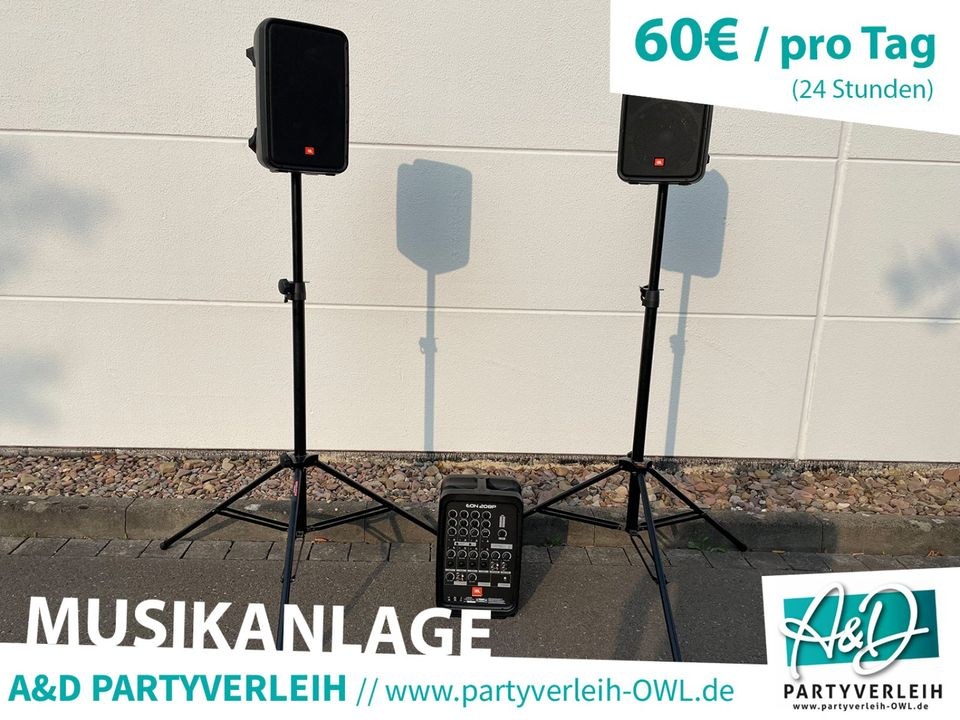 Musikanlage Lautsprecher Partyanlage Soundanlage mieten