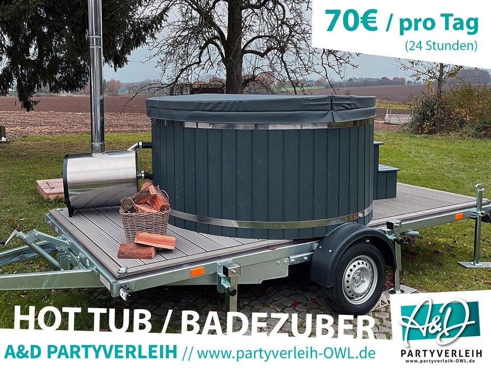 Mobiler Hot Tub Jacuzzi Badezuber Badefass mieten in Leopoldshöhe