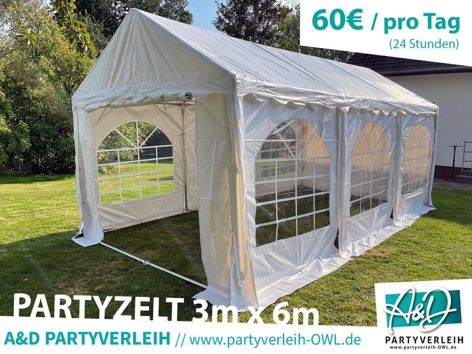 Partyzelt 3m x 6m Festzelt Bierzelt Zelt mieten in Leopoldshöhe