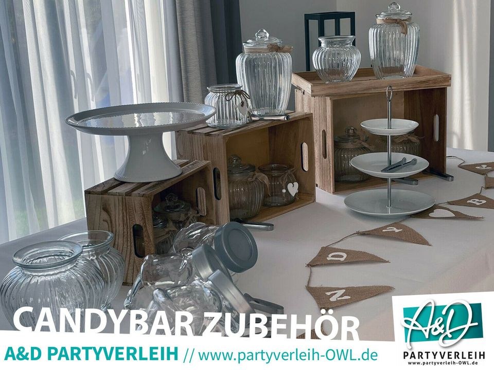 Candybar Zubehör Paket Candy Bar Naschbar Gläser mieten – 4
