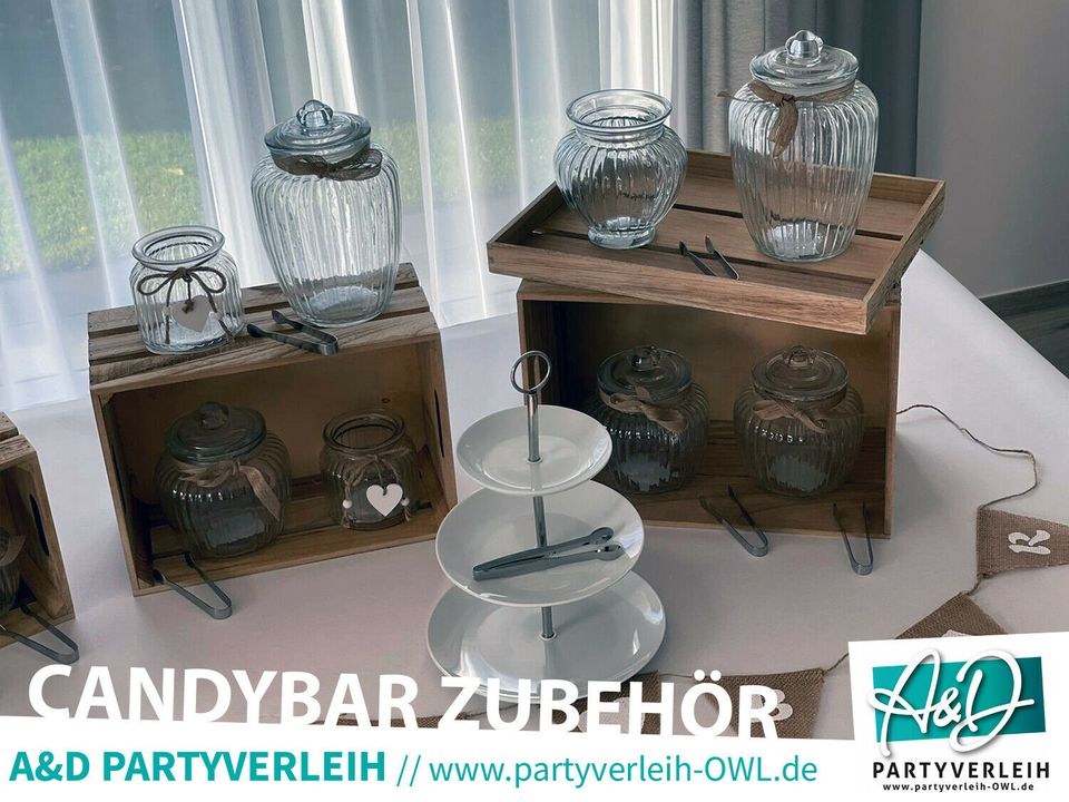Candybar Zubehör Paket Candy Bar Naschbar Gläser mieten – 3