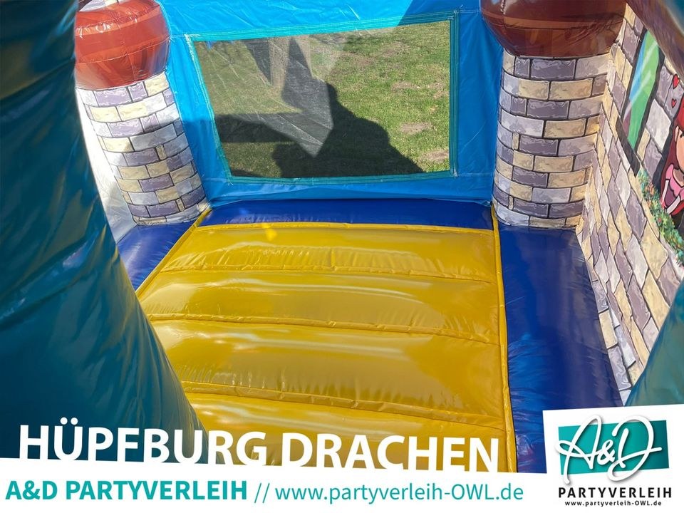 Hüpfburg Drachenland Rutsche mieten bei A&D Partyverleih OWL – 4