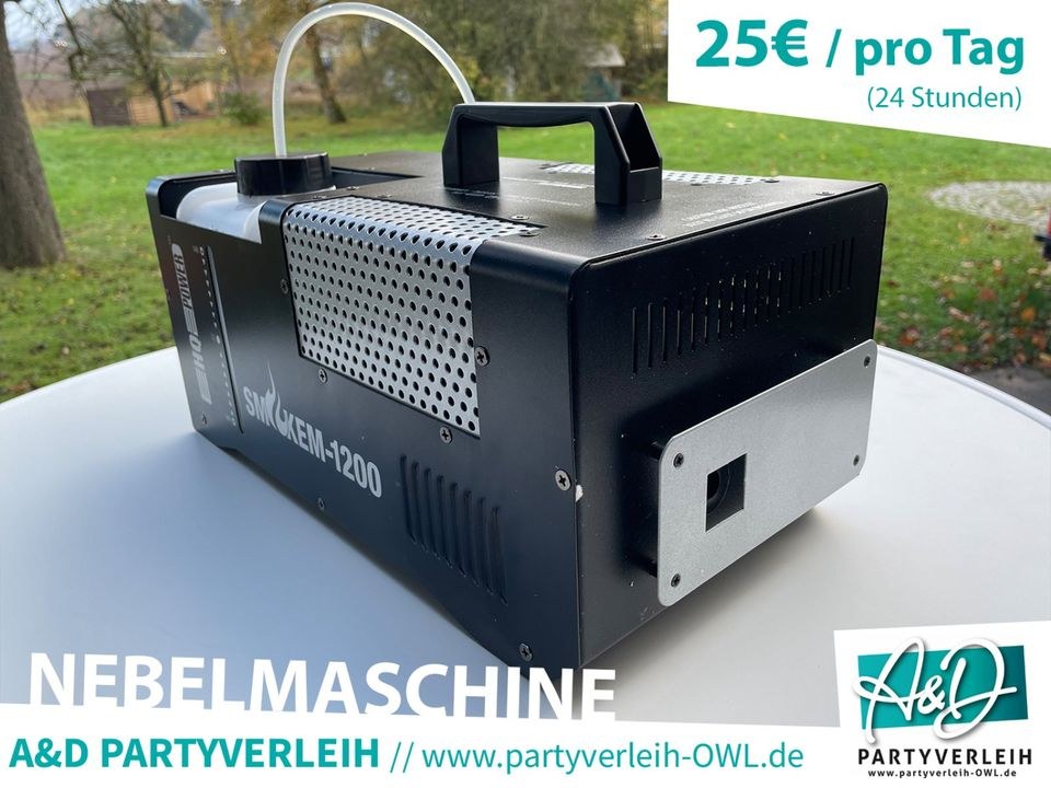 Nebelmaschine Rauchmaschine mieten bei A&D Partyverleih OWL