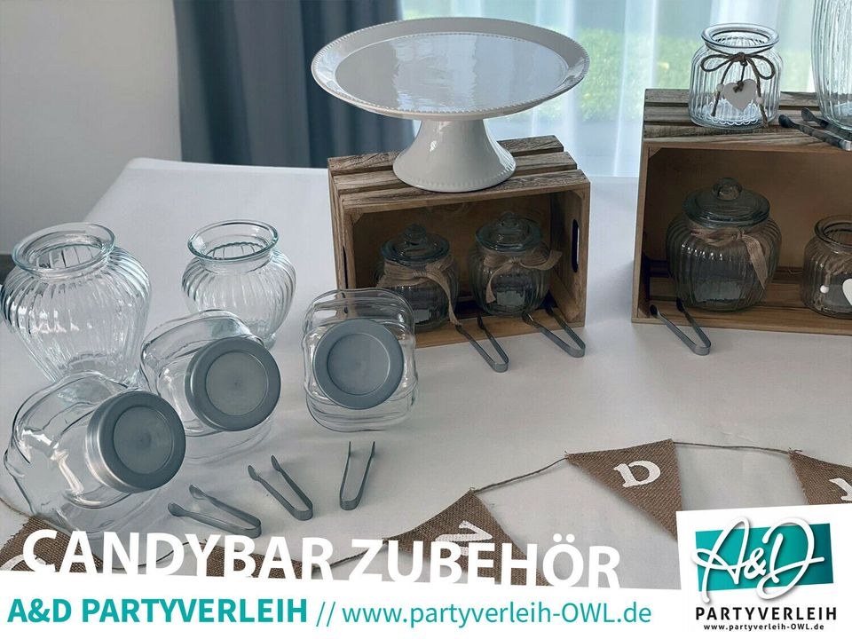 Candybar Zubehör Paket Candy Bar Naschbar Gläser mieten – 2