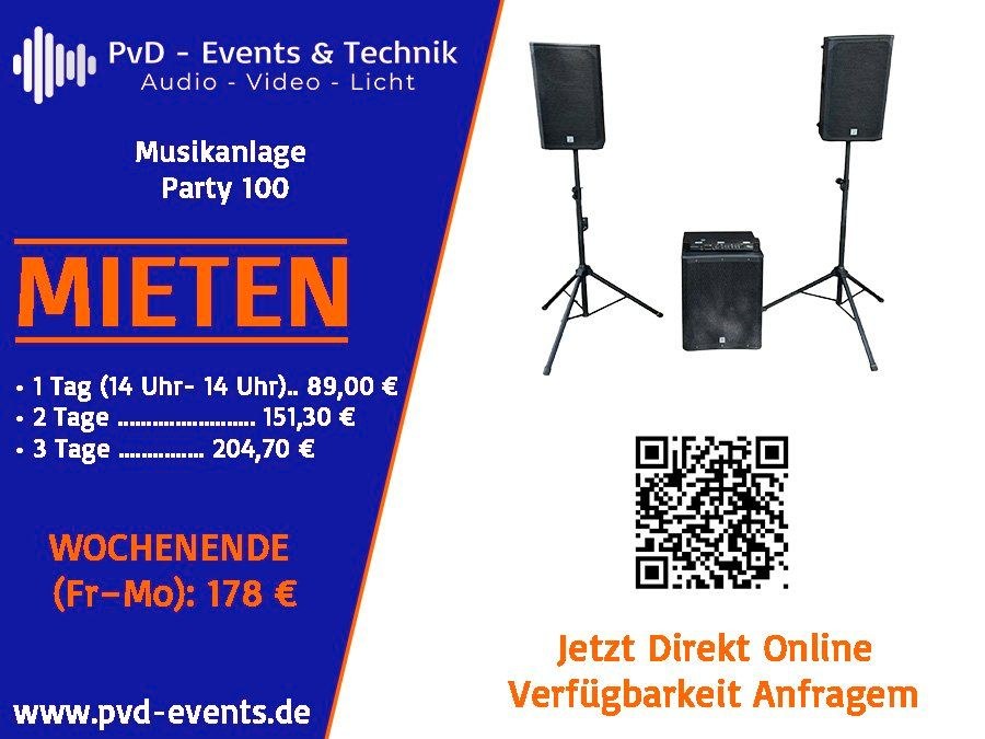 Musikanlage 100 Pers mieten bei DJ Luca Luca Lodder – Party-Sound – 2