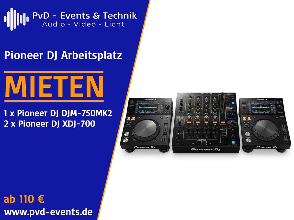 Pioneer AlphaTheta DJ Arbeitsplatz XDJ DJM mieten in Hüllhorst
