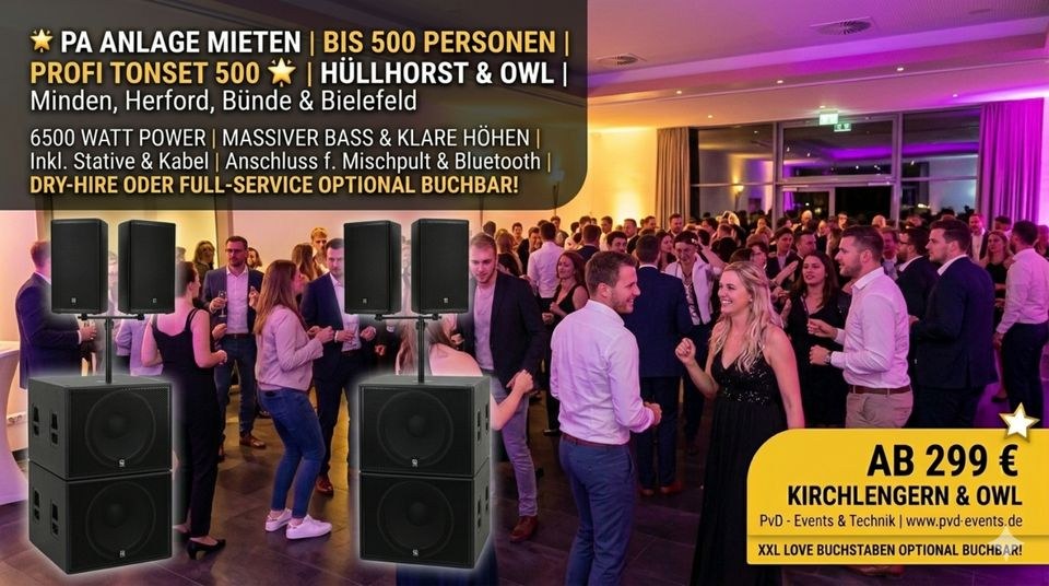 PA Anlage 500 Personen mieten bei DJ Luca Luca Lodder – Party-Sound