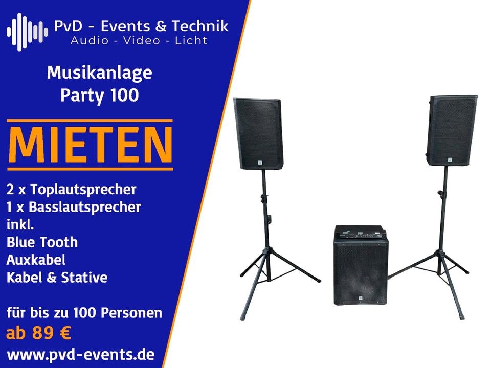 Musikanlage 100 Pers mieten bei DJ Luca Luca Lodder – Party-Sound