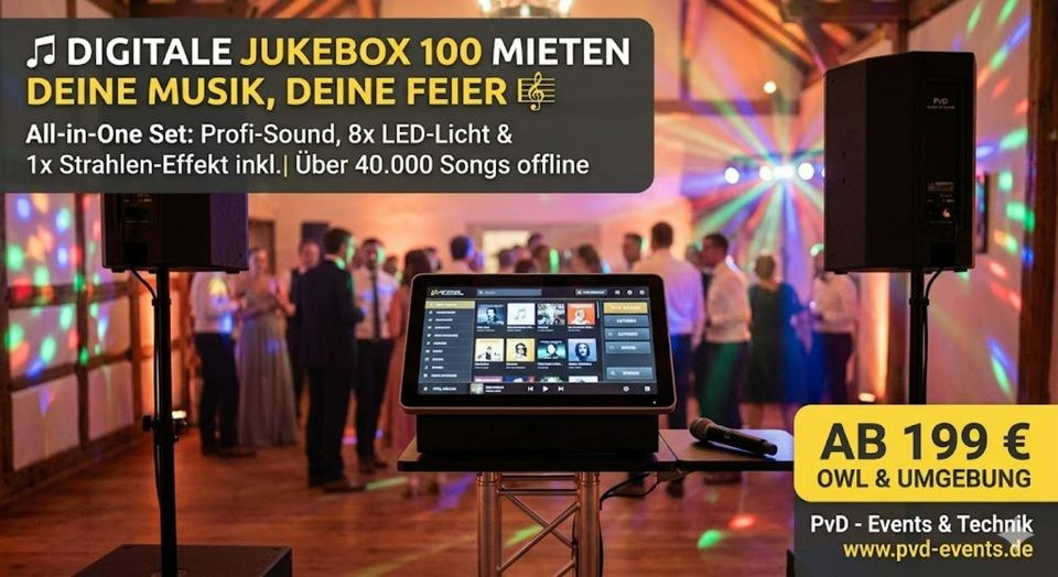 Digitale Jukebox mieten in Hüllhorst – Atmosphäre auf Knopfdruck