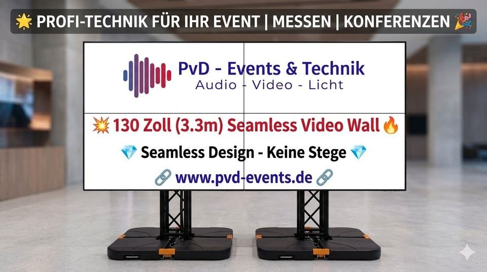 130 High End TV Wand mieten in Hüllhorst – großes Bild für alle