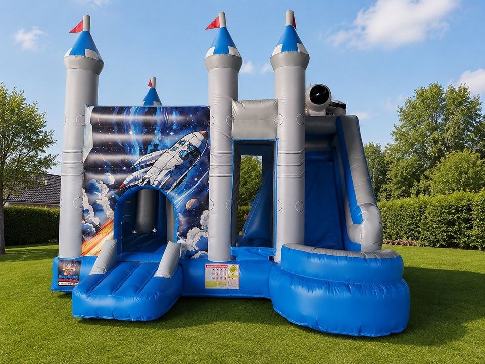 Hüpfburg Weltraum Kinder Spring Hüpf mieten bei Wilmes & Kotte