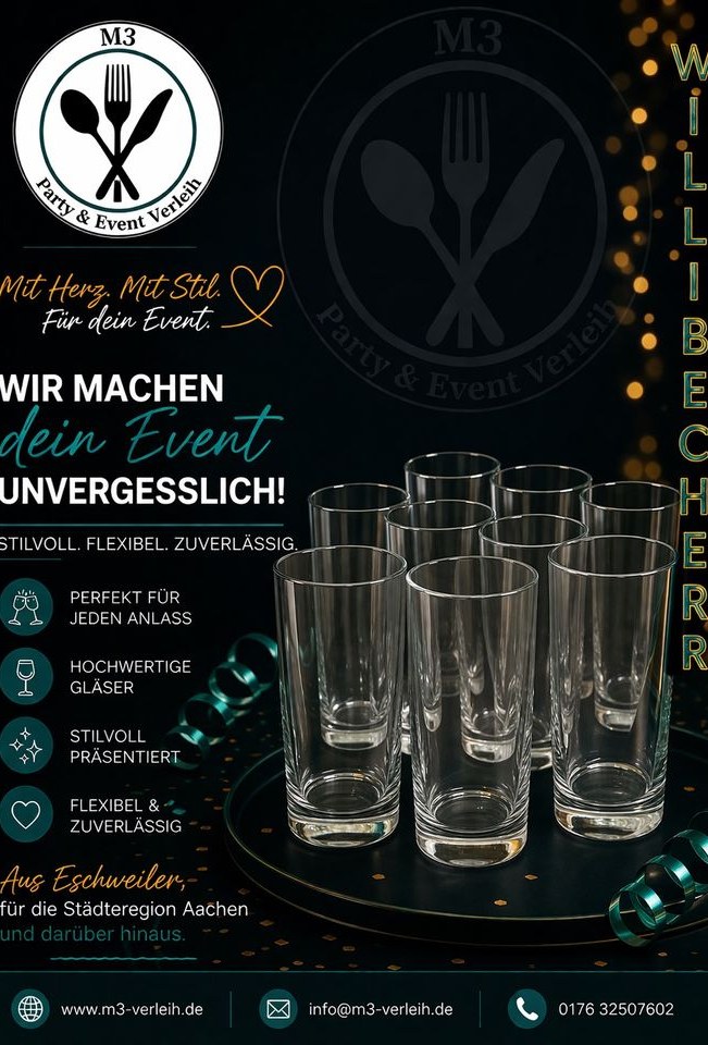 Teller Besteck Gläser Bierzeltgarnitur mieten in Eschweiler – 3