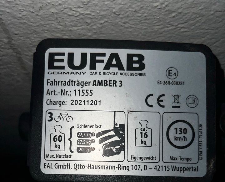 Fahrradträger Eufab mieten in Eschweiler – Zubehör statt Kauf – 2