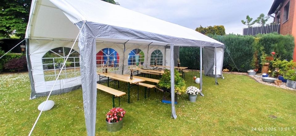 Zelt Eventzelt Partyzelt großes 8x4m mieten bei M3 Party&Event Verleih – 4
