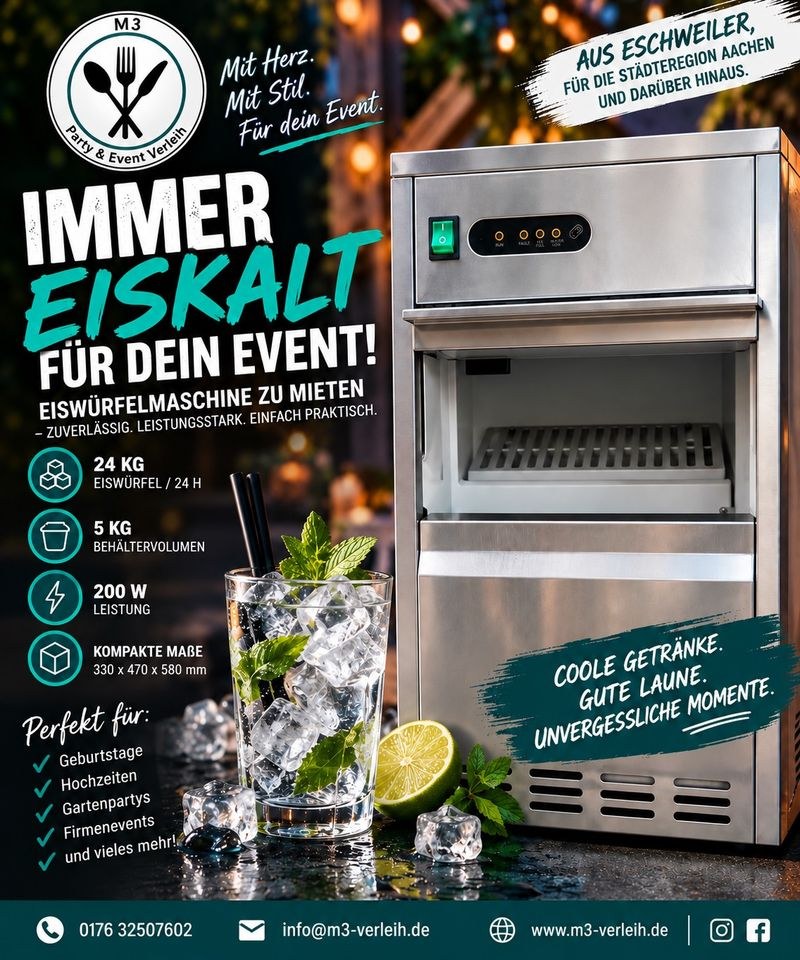Eiswürfelmaschine mieten in Eschweiler – Getränke kalt für alle – 2