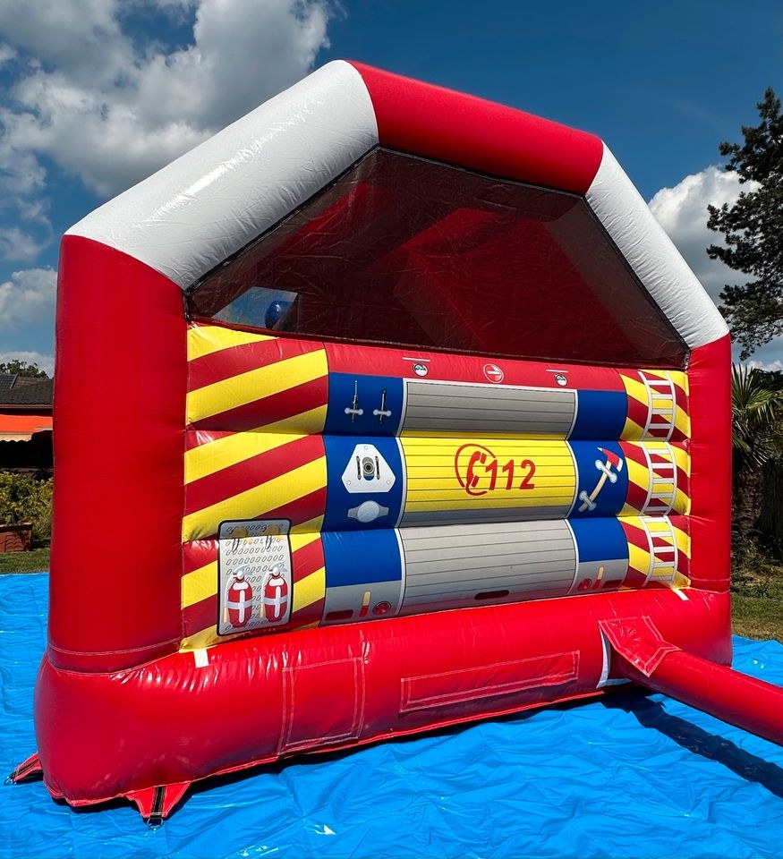 Hüpfburg Feuerwehr m Rutsche mieten bei Jumpy Hüpfburgenverleih – 4