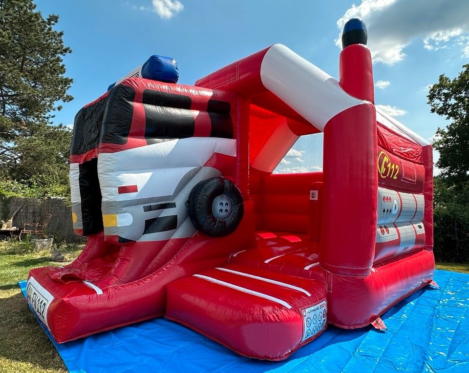 Hüpfburg Feuerwehr m Rutsche mieten bei Jumpy Hüpfburgenverleih – 3