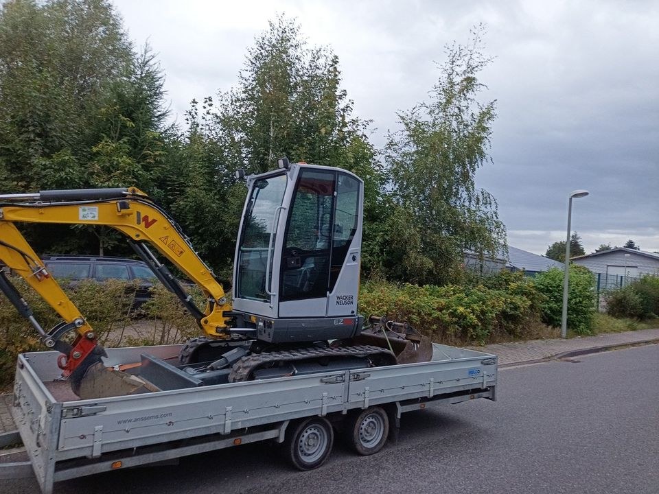 Bagger 2,7t Minibagger Wacker Ez26 mieten in Havixbeck – 3