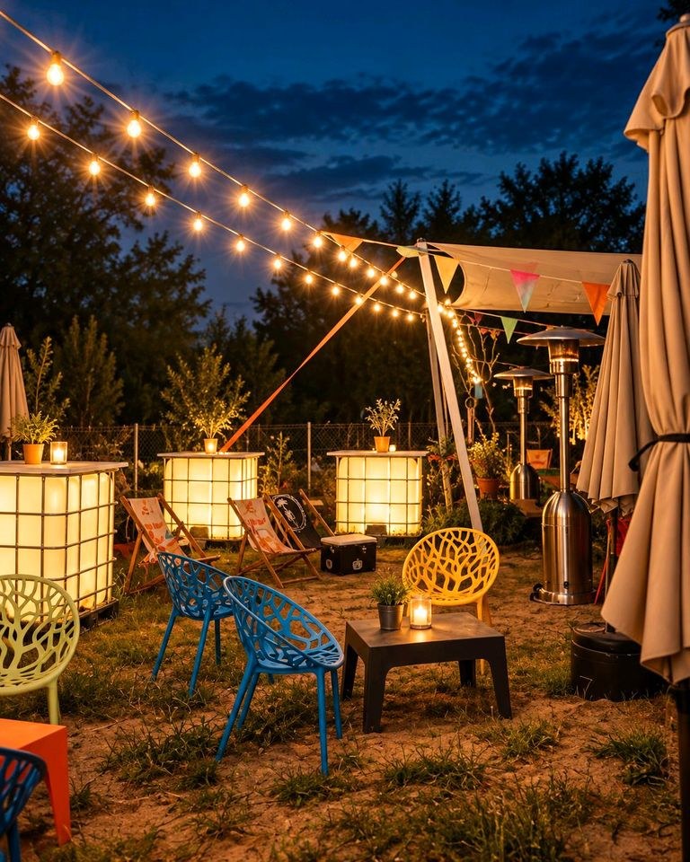 2× 50 m Lichterkette mieten in Neu Ulm – Licht für Party & Event