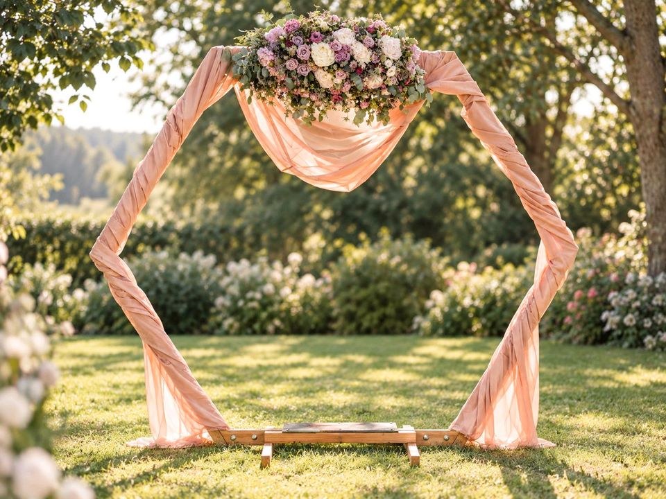Traubogen Hochzeitsbogen Hexagon mieten in Neu Ulm – für die Hochzeit – 2
