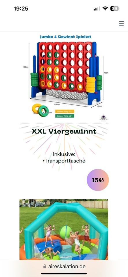 XXL Viergewinnt Kindergeburtstag mieten in Essen Freisenbruch