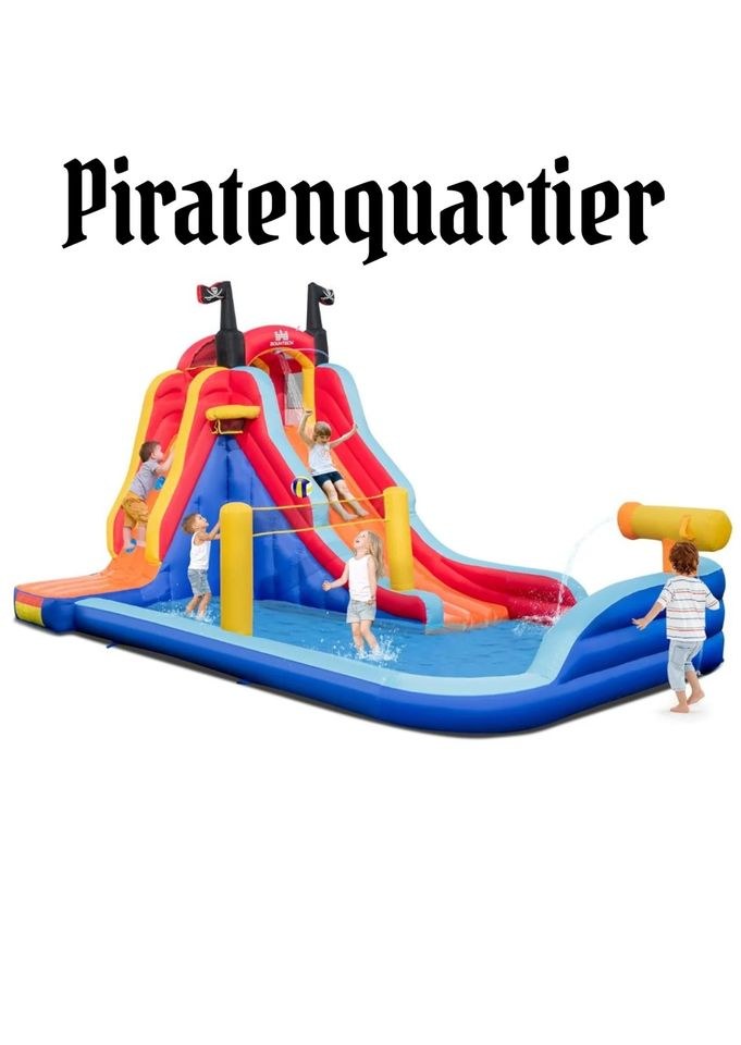 Piraten Wasserrutsche Hüpfburg Kindergeburtstag mieten – 2