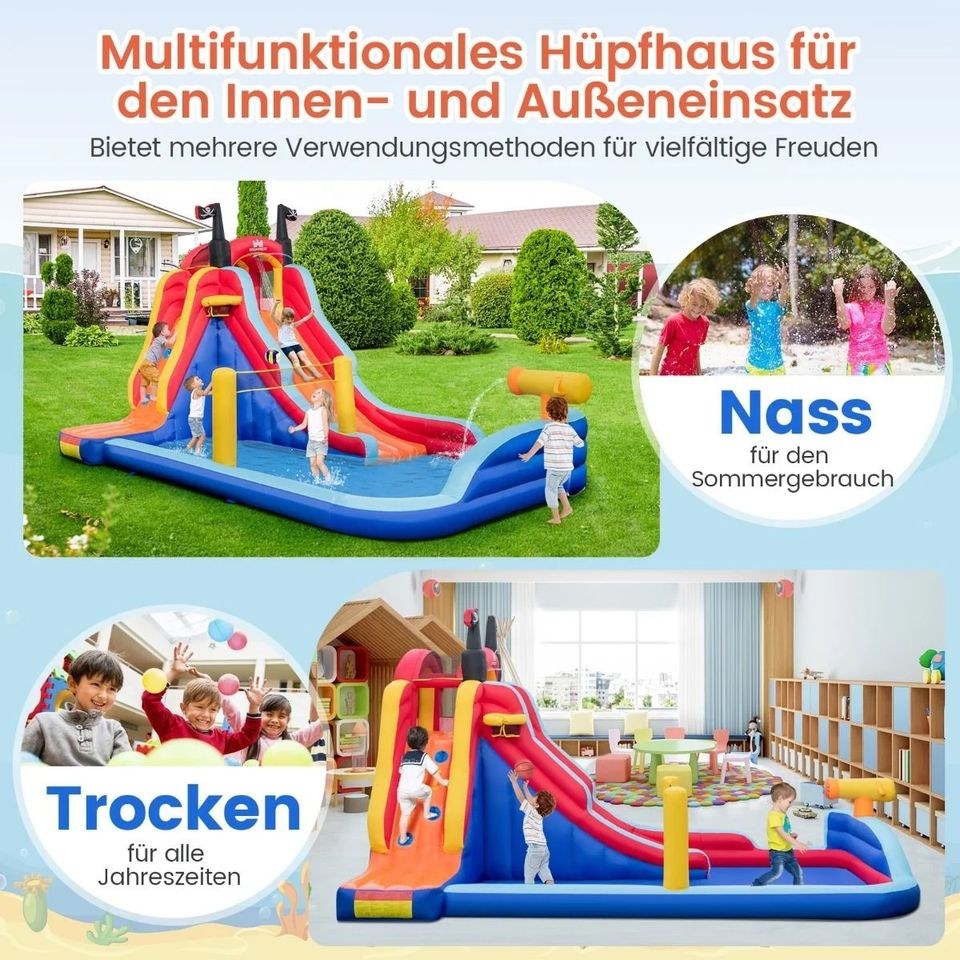 Piraten Wasserrutsche Hüpfburg Kindergeburtstag mieten – 4