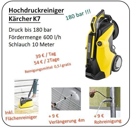 Kärcher K7 Bj 26 180bar Hochdruckreiniger mieten in Ludwigsburg