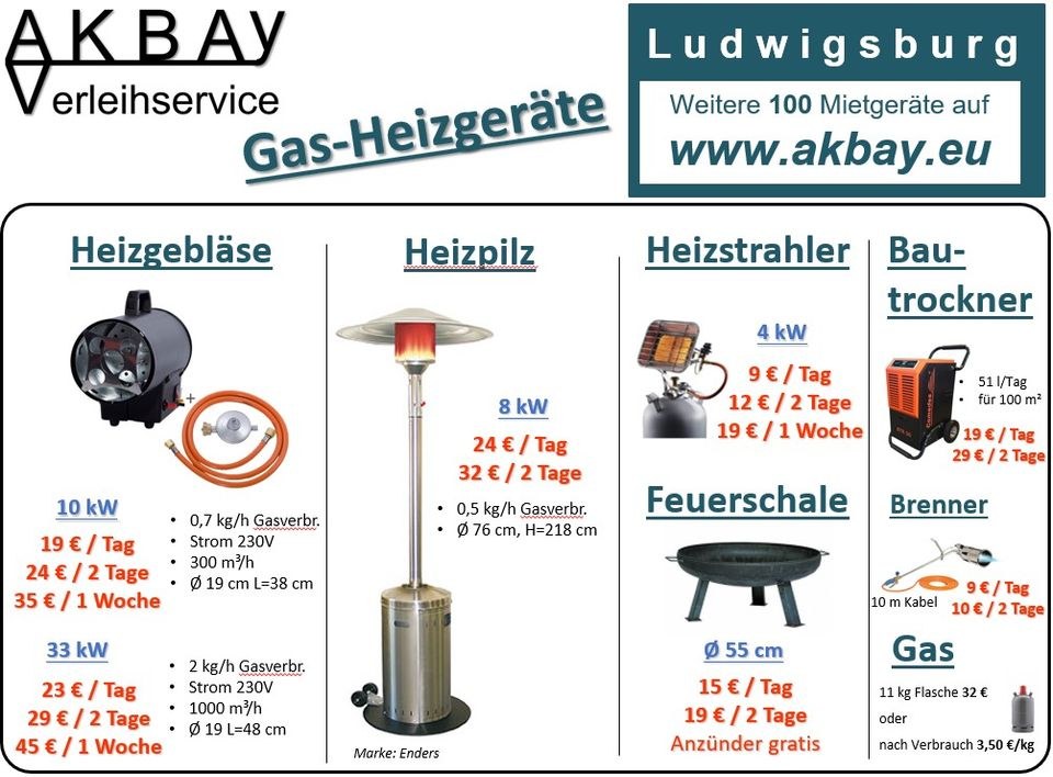 Terrassenheizstrahler N Gas Heizstrahler mieten in Ludwigsburg – 2