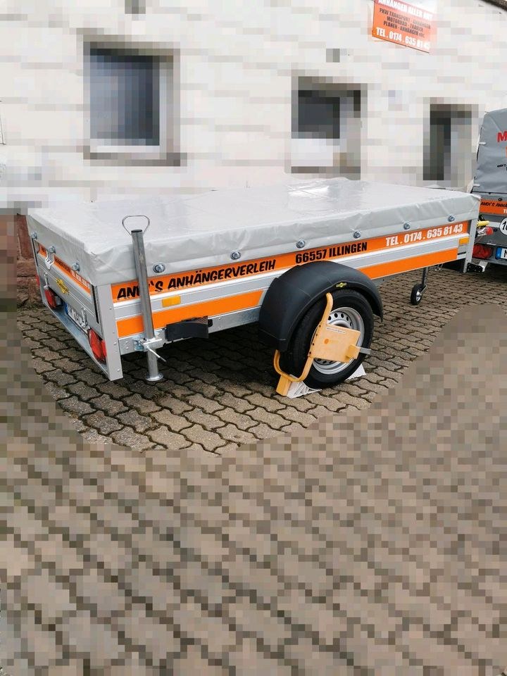 Allround Anhänger 1300 kg Bau Garten Quad mieten in Merchweiler