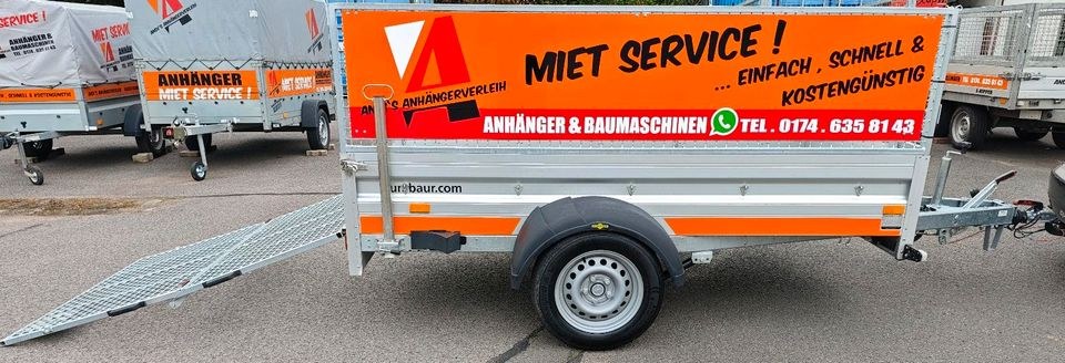 Anhänger Laub Quad Rasenmäher Grün Motorrad mieten in Merchweiler – 4