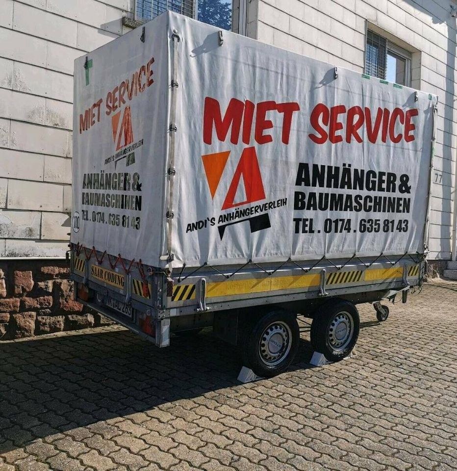 Anhänger 2000kg Umzug Große Möbel Couch mieten in Merchweiler