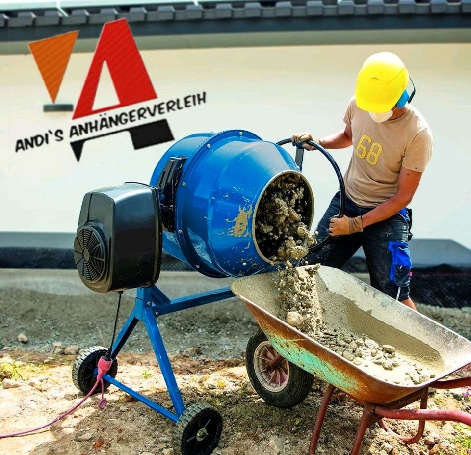 Betonmischer 200L Bau Zwangsmischer Sieb Erde mieten in Merchweiler