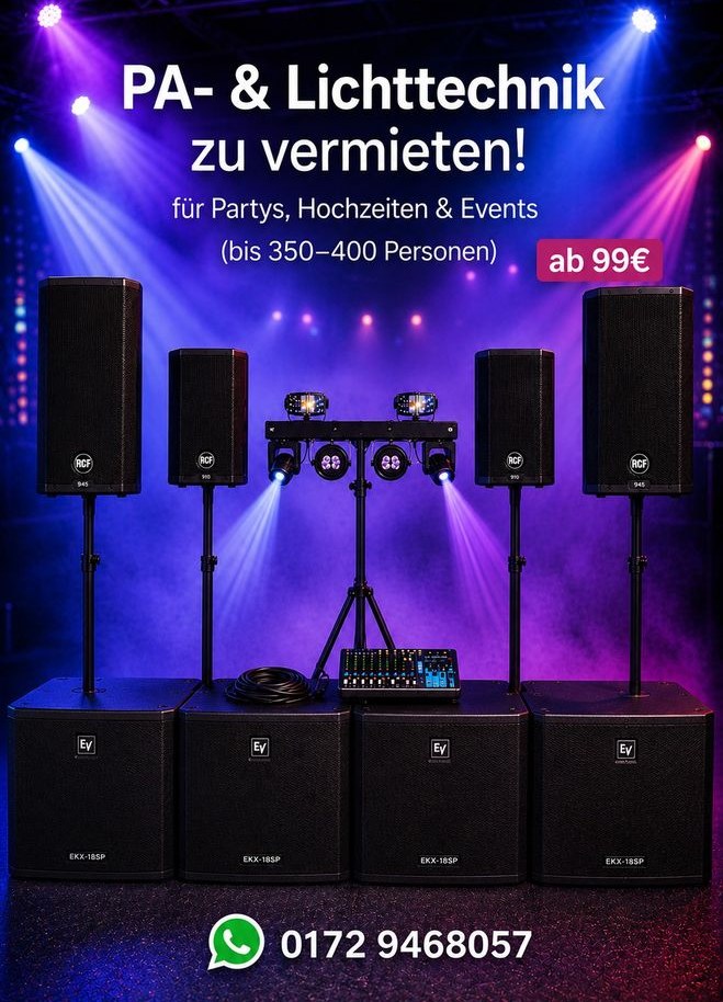 PA Anlage Musikanlage mieten in Viersen – Party-Sound