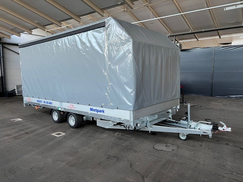 PKWAnhänger Plane 3T 5x2,2x2m mieten in Bad Salzuflen