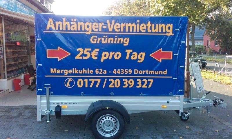 Anhänger 750 kg Planenanhänger Transportanhänger mieten in Mengede