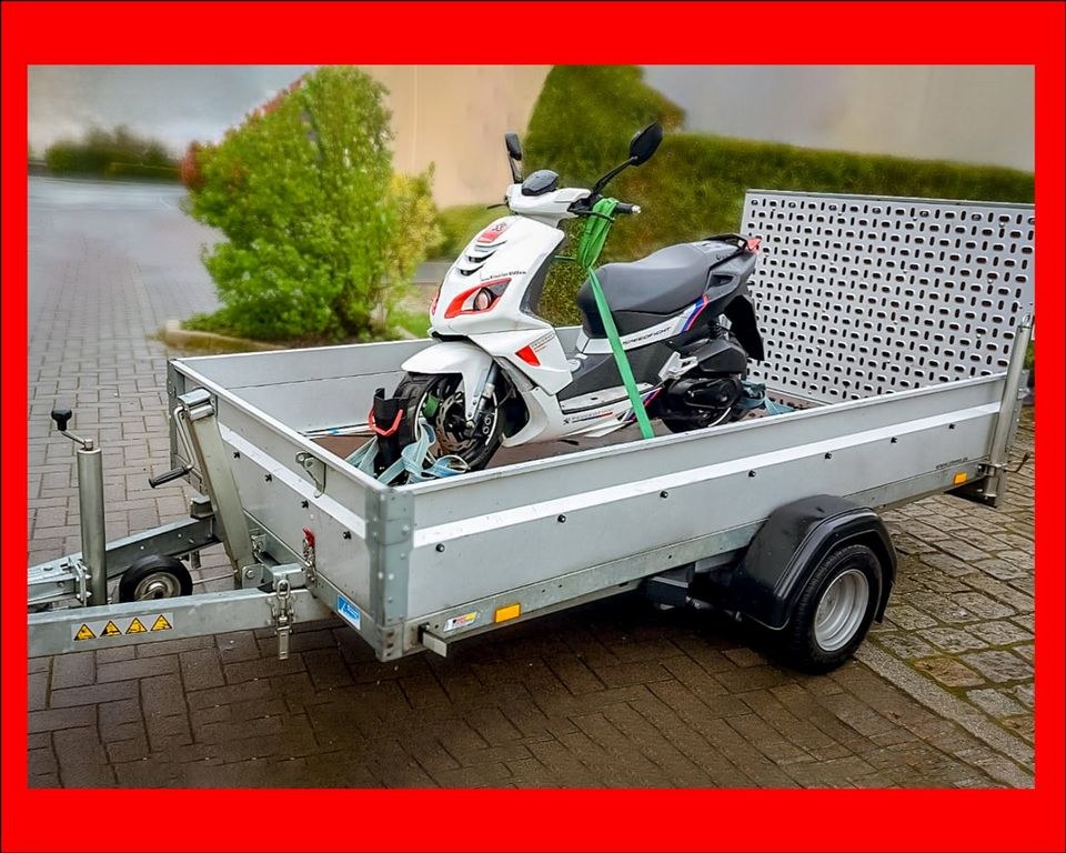 Motorrad Roller Anhänger kippbar mieten bei Anhängervermietung Tim