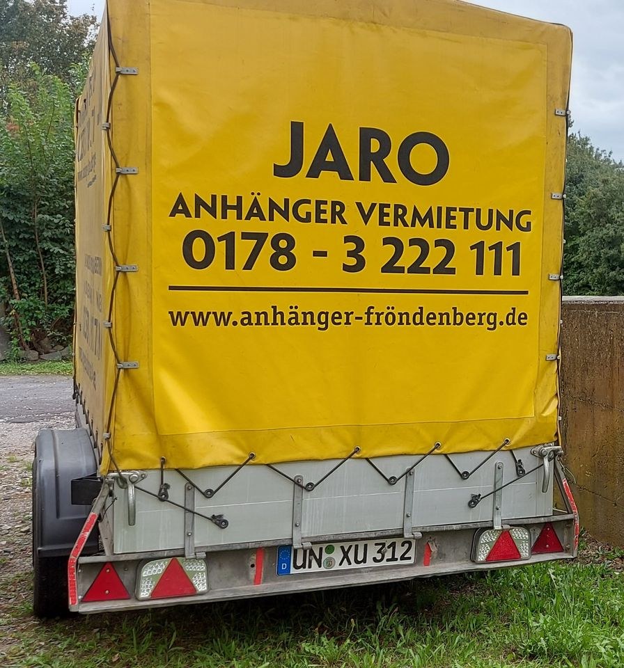 Anhänger Plane 2000 kg Umzug mieten bei JARO Anhängervermietung – 4