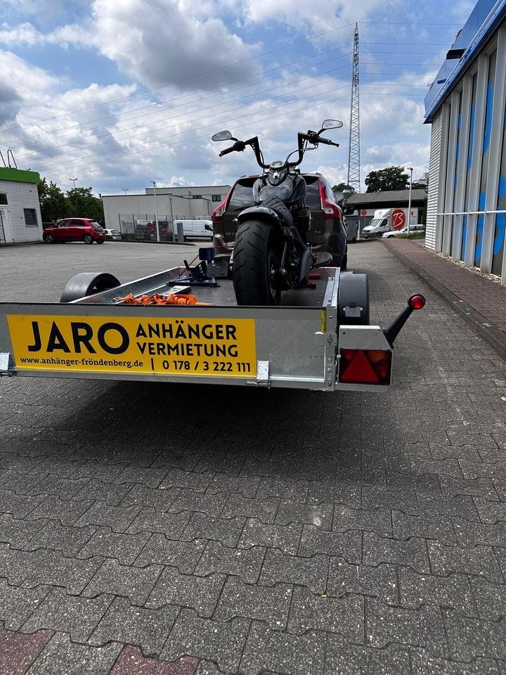 Motorrad Anhänger mieten bei JARO Anhängervermietung