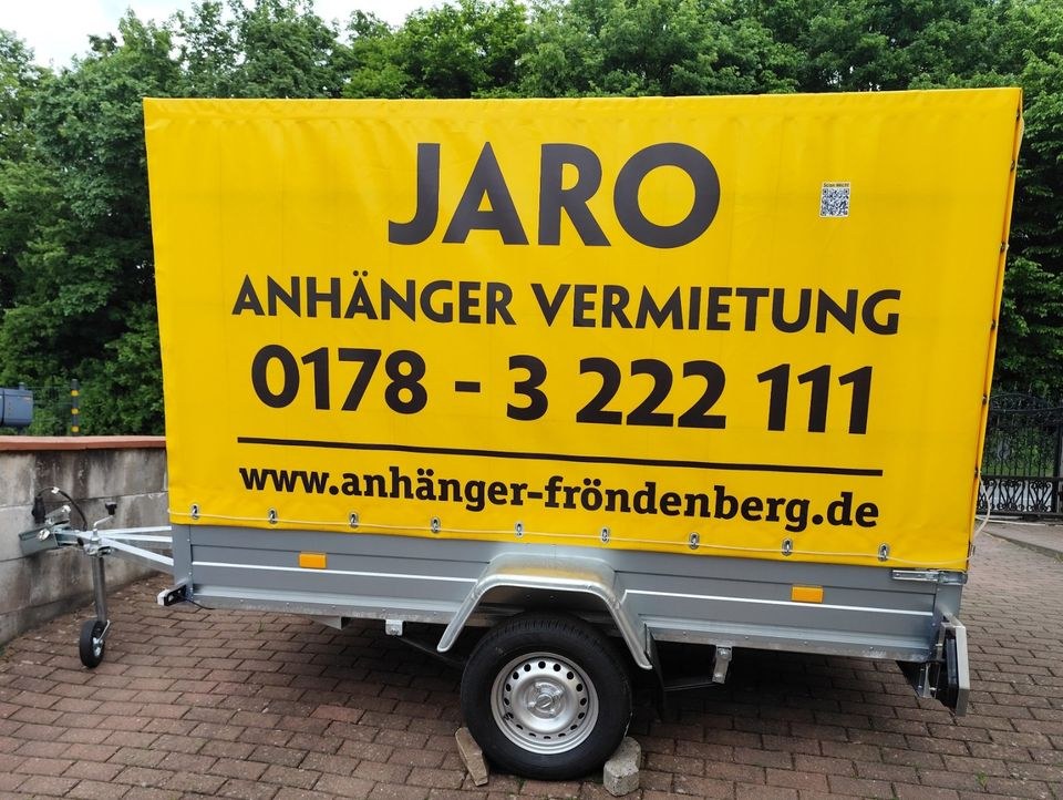 750 kg XXL Anhänger mieten bei JARO Anhängervermietung