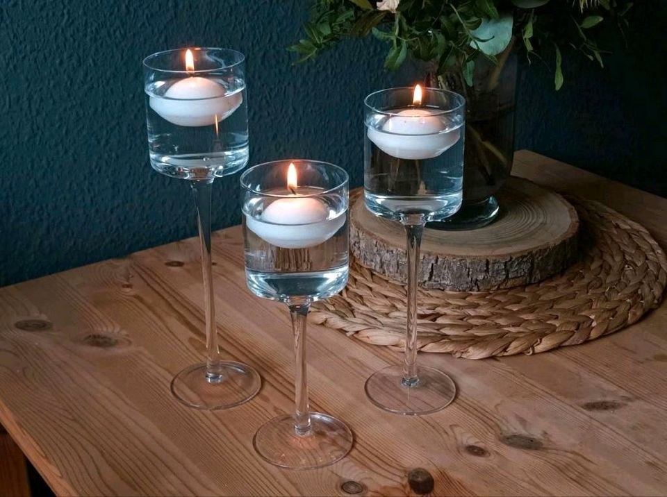 12 Sets Gläserne Kerzenständer Hochzeitsdeko mieten – 4