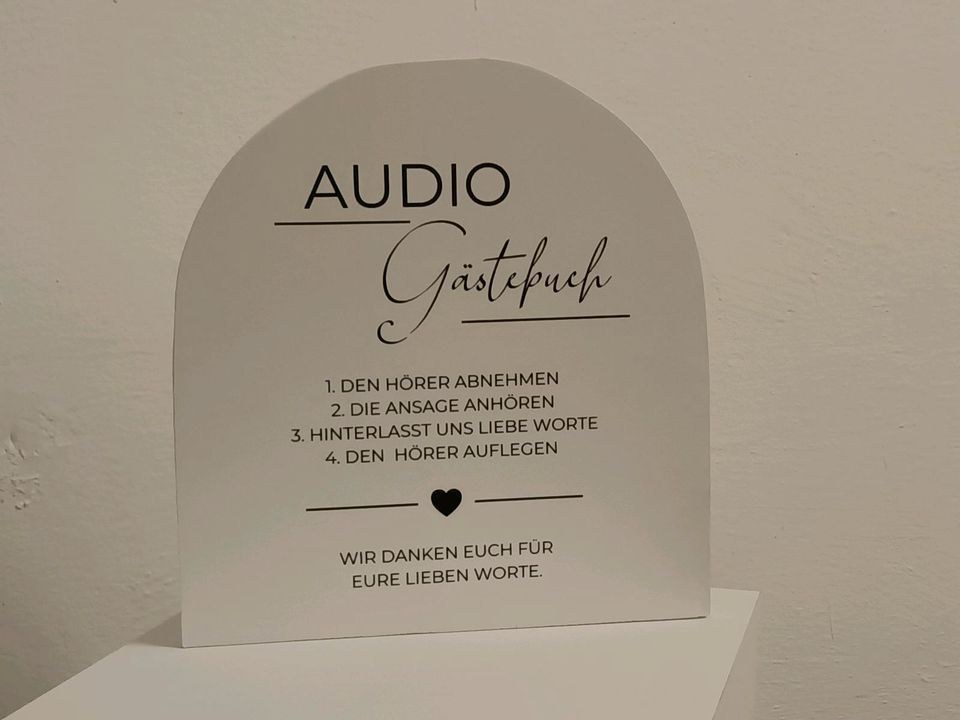Audiogästebuch Schild Gästebuch Hochzeitsdeko mieten – 2