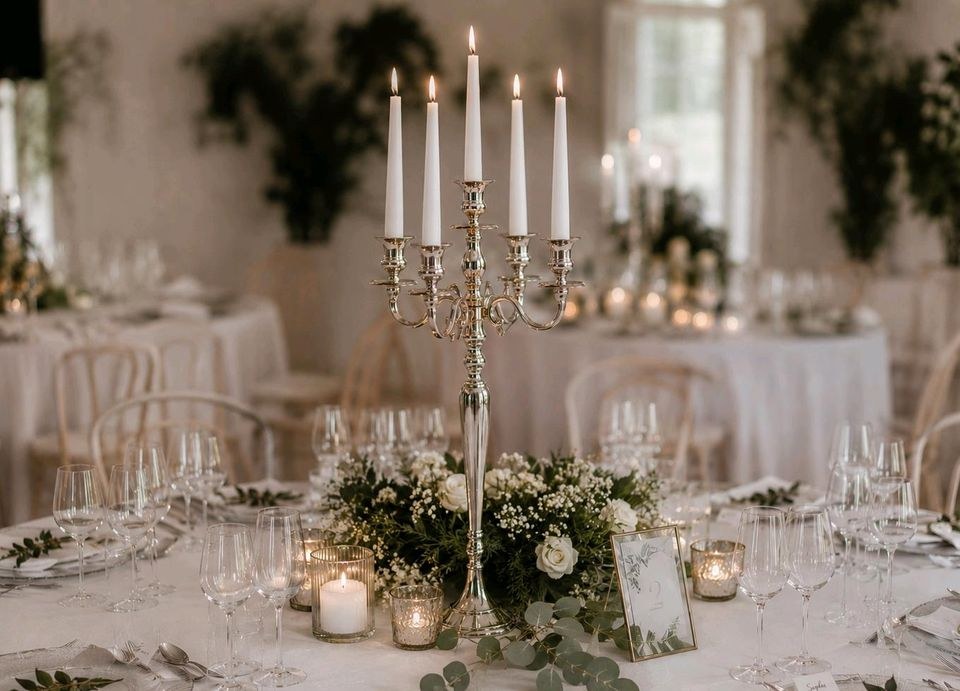 10x Kerzenständer 80cm Kerzenleuchter mieten bei Areletia-Weddings