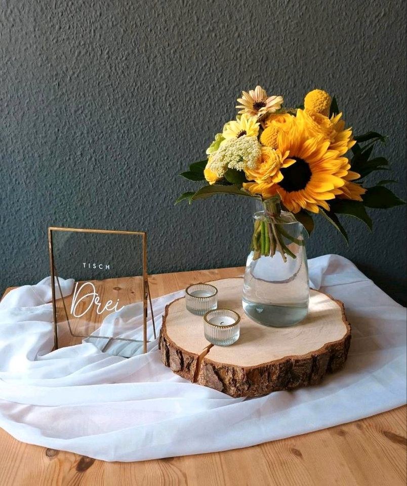 12x Blumenvasen Glasvase 1l Hochzeitsdeko mieten bei Areletia-Weddings – 3