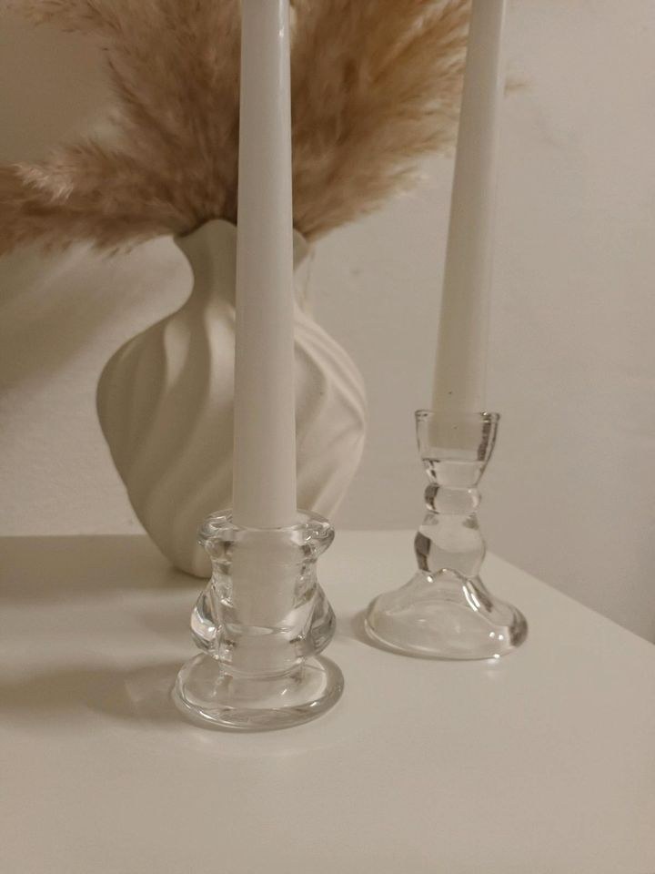 40x 24x Kerzenständer Glas Hochzeitsdekoration mieten – 4