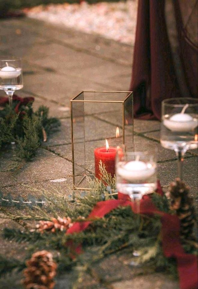 4x 3er Set Laternen Gold Kerzenständer mieten bei Areletia-Weddings – 3