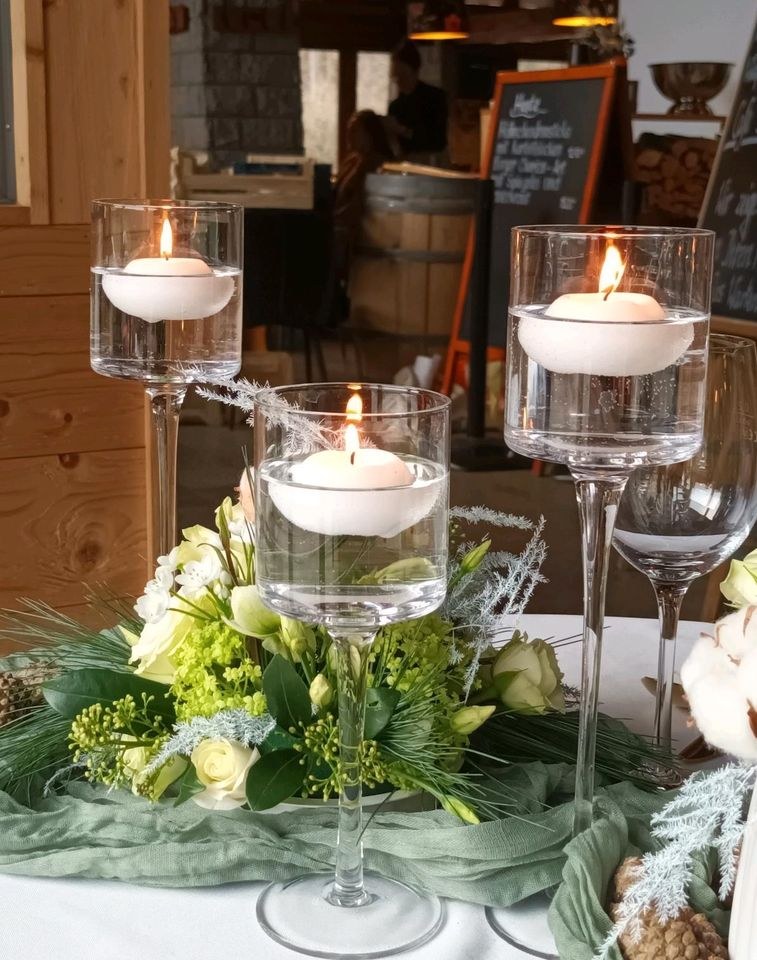 12 Sets Gläserne Kerzenständer Hochzeitsdeko mieten